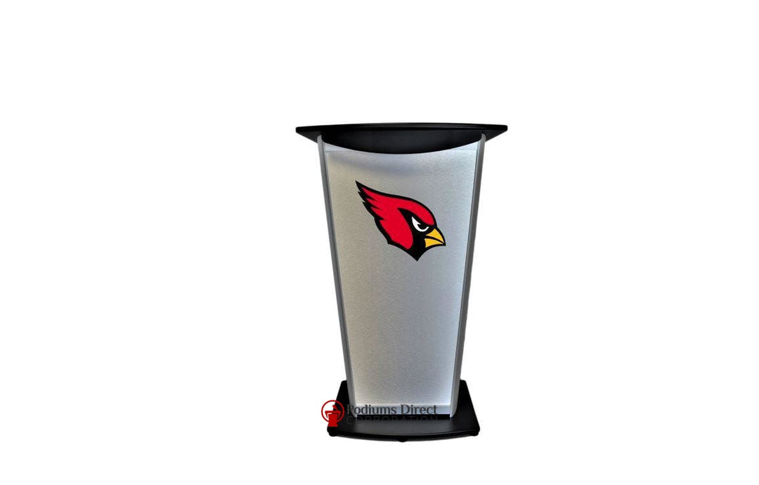 Contemporary Lecterns and Podium VH1 Standard Aluminum Lectern-Example of Logo-Contemporary Lecterns and Podiums-Podiums Direct