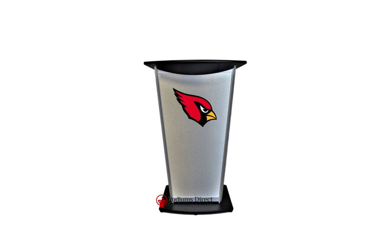 Contemporary Lecterns and Podium VH1 Standard Aluminum Lectern-Example of Logo-Contemporary Lecterns and Podiums-Podiums Direct