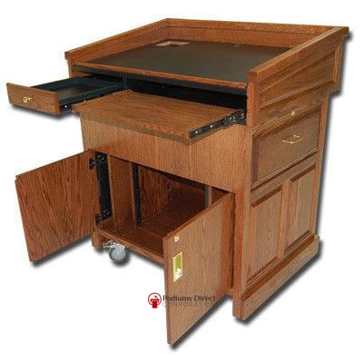 Multimedia Lectern Empire-Side/Back View-Multimedia Podiums and Lecterns-Podiums Direct