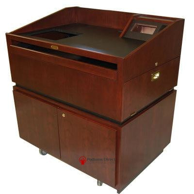 Multimedia Lectern Liberator-Side/Back View-Multimedia Podiums and Lecterns-Podiums Direct