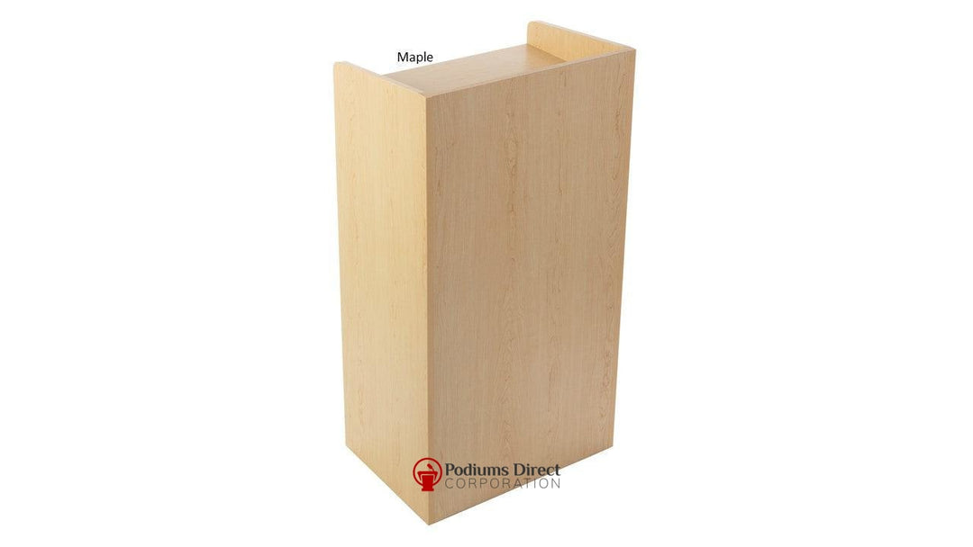 Valet Podium and Host Station with Adjustable Shelf Color: Maple-Valet Podiums, Security, and Host Stations-Podiums Direct