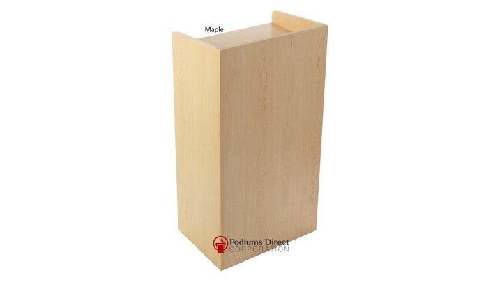 Valet Podium and Host Station with Adjustable Shelf Color: Maple-Valet Podiums, Security, and Host Stations-Podiums Direct