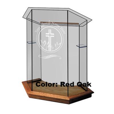 Glass Pulpit NC10/NC10G Prestige FOUNDATION-Glass Pulpits, Podiums and Lecterns and Communion Tables-Podiums Direct