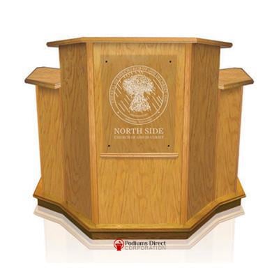 Church Wood Pulpit Custom NC1W/NC1WG WINGED Solid Wood Pulpits, Podiums and Lecterns-Podiums Direct
