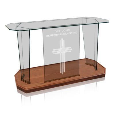 Church Pulpit Set NC8WC/NC8CG Winged Prestige-NC41 60 Inch Communion Table-Pulpit Sets-Podiums Direct