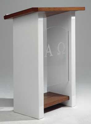 Wood with Acrylic Pulpit NO. P103-Wood With Acrylic Pulpits, Podiums and Lecterns-Podiums Direct