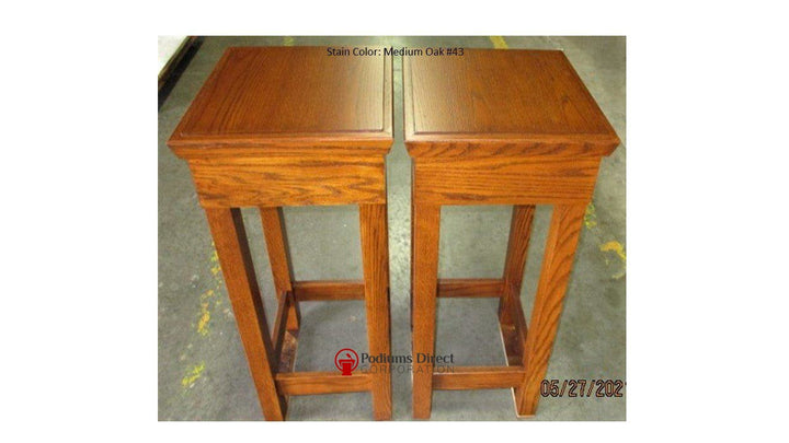 Flower Stand NO 400-Medium Oak 43-Tithe Boxes, Baptismal Font, Flower Stands, and Offering Tables-Podiums Direct