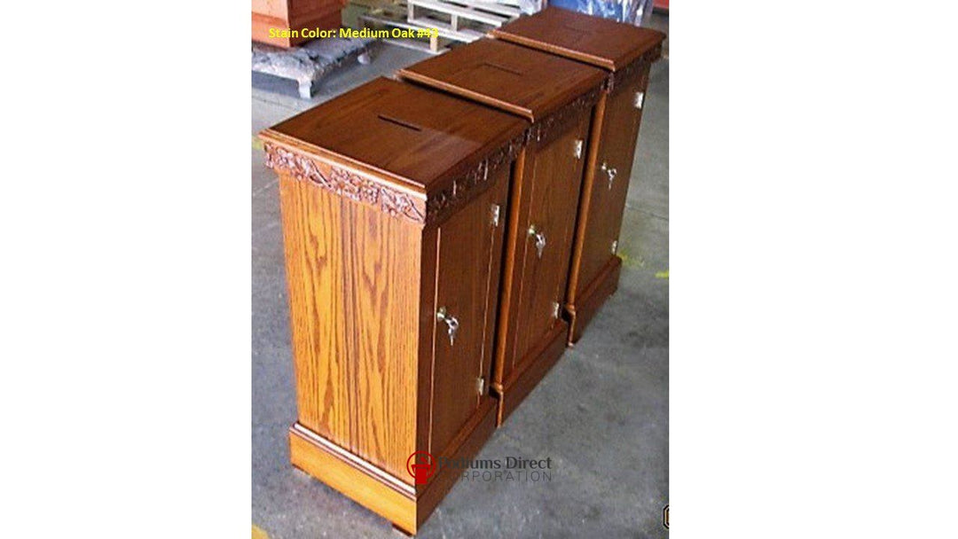 Tithe Box NO 50 Tithe/Prayer Box-Back Angle-Tithe Boxes, Baptismal Font, Flower Stands, and Offering Tables-Podiums Direct