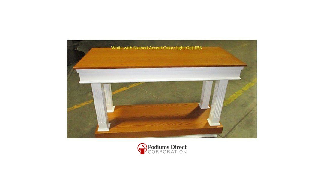 Communion Table NO 8405 Open Style-Communion Tables and Altars-Back View-Podiums Direct