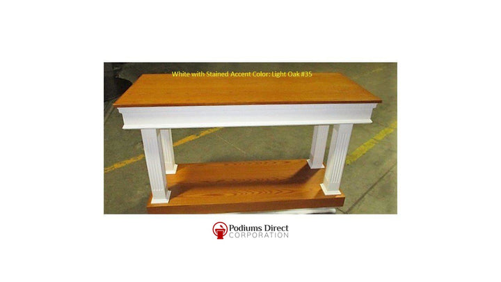 Communion Table NO 8405 Open Style-Communion Tables and Altars-Back View-Podiums Direct