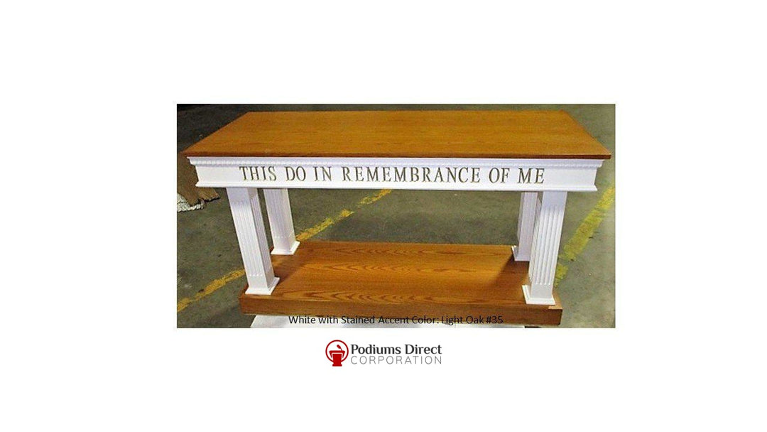 Communion Table NO 8405 Open Style-Communion Tables and Altars-Front View-Podiums Direct