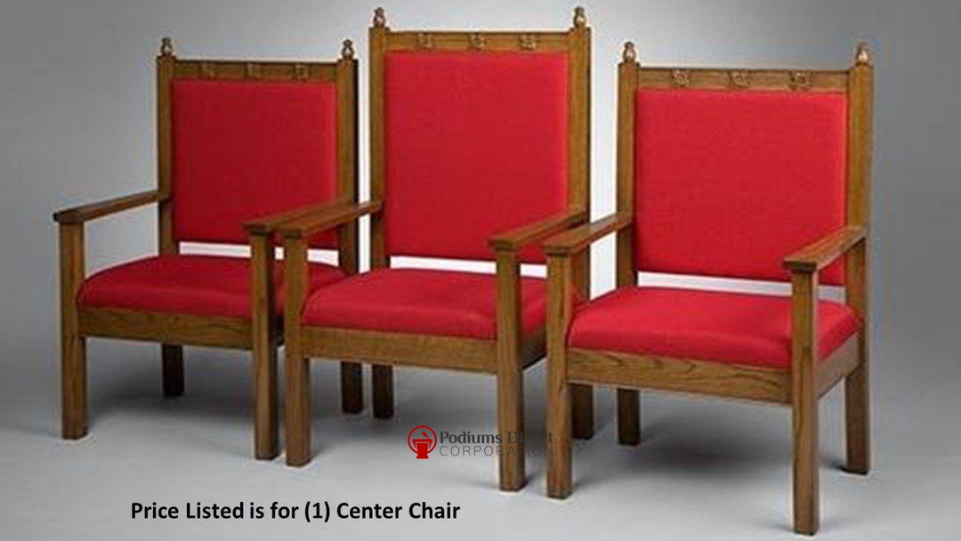 Clergy Church Chair NO 200 Series 48" Height Center Chair-Clergy Church Chairs-Podiums Direct