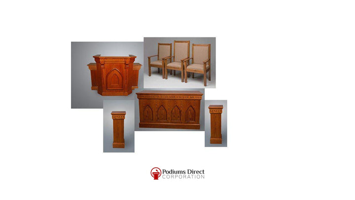 Church Pulpit Set NO 900W-Pulpit Sets-Podiums Direct