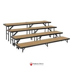 RS4LHB 4 Level Riser W/Hardboard By National Public Seating
