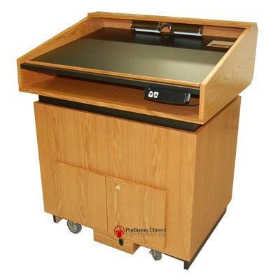 Multimedia Lectern Monarch-Back View 2-Multimedia Podiums and Lecterns-Podiums Direct