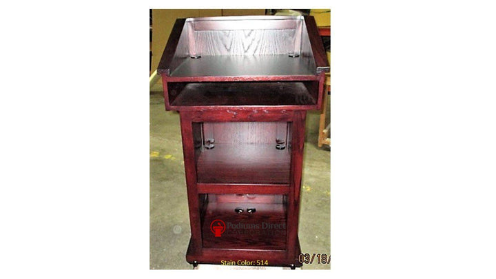 Handcrafted Solid Hardwood Lectern Celebrity-Back 514-Handcrafted Solid Hardwood Pulpits, Podiums and Lecterns-Podiums Direct