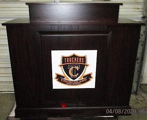 Handcrafted Solid Hardwood Lectern Colonial-Handcrafted Solid Hardwood Pulpits, Podiums and Lecterns-Front View--Podiums Direct