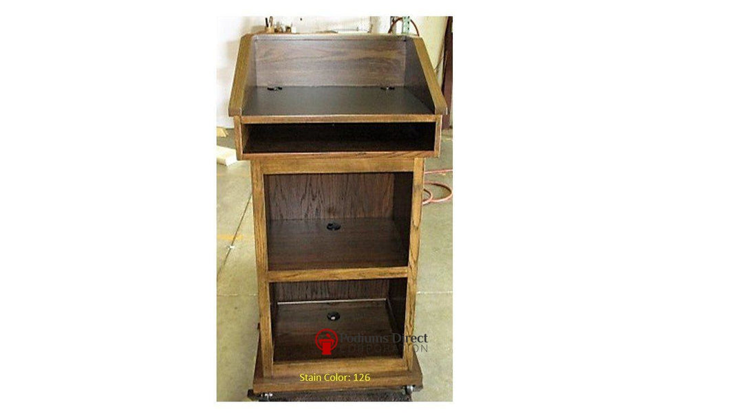 Handcrafted Solid Hardwood Lectern Conquest-Back 126-Handcrafted Solid Hardwood Pulpits, Podiums and Lecterns-Podiums Direct
