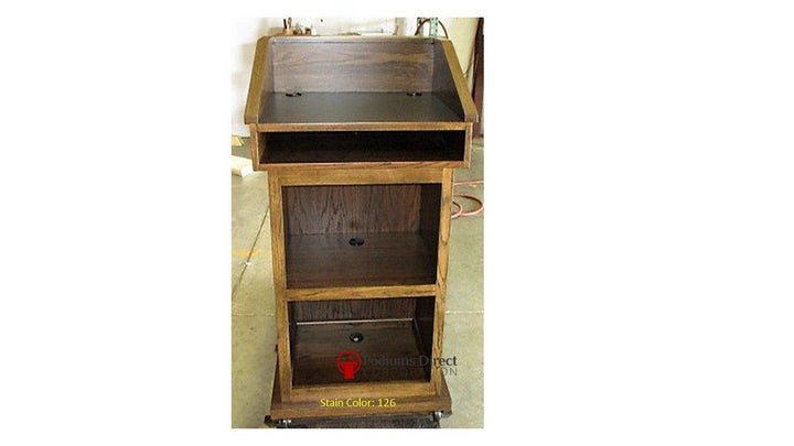 Handcrafted Solid Hardwood Lectern Conquest-Back 126-Handcrafted Solid Hardwood Pulpits, Podiums and Lecterns-Podiums Direct