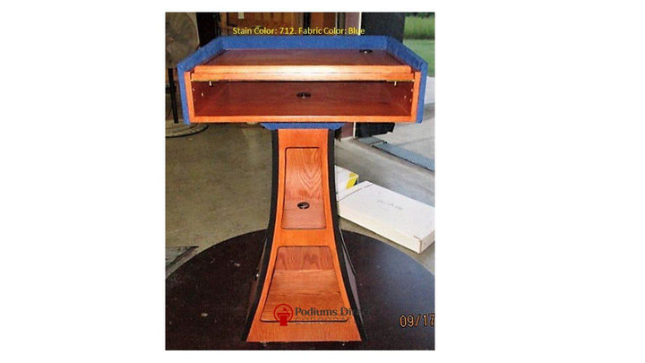 Handcrafted Solid Hardwood Lectern PD Presidential Non-Sound-Back View-Handcrafted Solid Hardwood Pulpits, Podiums and Lecterns-Podiums Direct