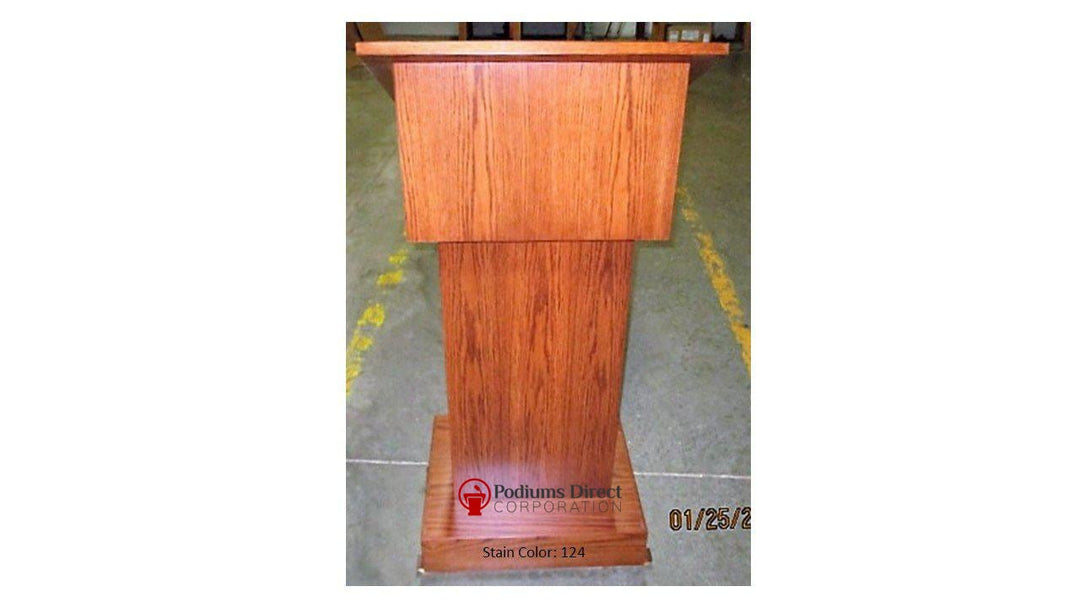 Handcrafted Solid Hardwood Lectern Royal-Handcrafted Solid Hardwood Pulpits, Podiums and Lecterns-Front 124-Podiums Direct