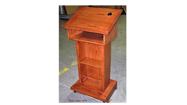 Handcrafted Solid Hardwood Lectern Royal-Handcrafted Solid Hardwood Pulpits, Podiums and Lecterns-Back 124-Podiums Direct