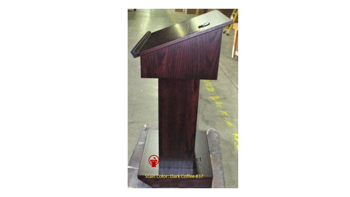 Handcrafted Solid Hardwood Lectern Royal-Side Dark Coffee 37-Handcrafted Solid Hardwood Pulpits, Podiums and Lecterns-Podiums Direct