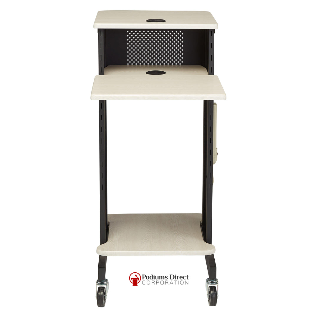 Presentation AV Cart PRC200 Oklahoma Sound-Protruding Shelf-Presentation AV Tablet Laptop Carts and Plasma LCD Stands-Podiums Direct