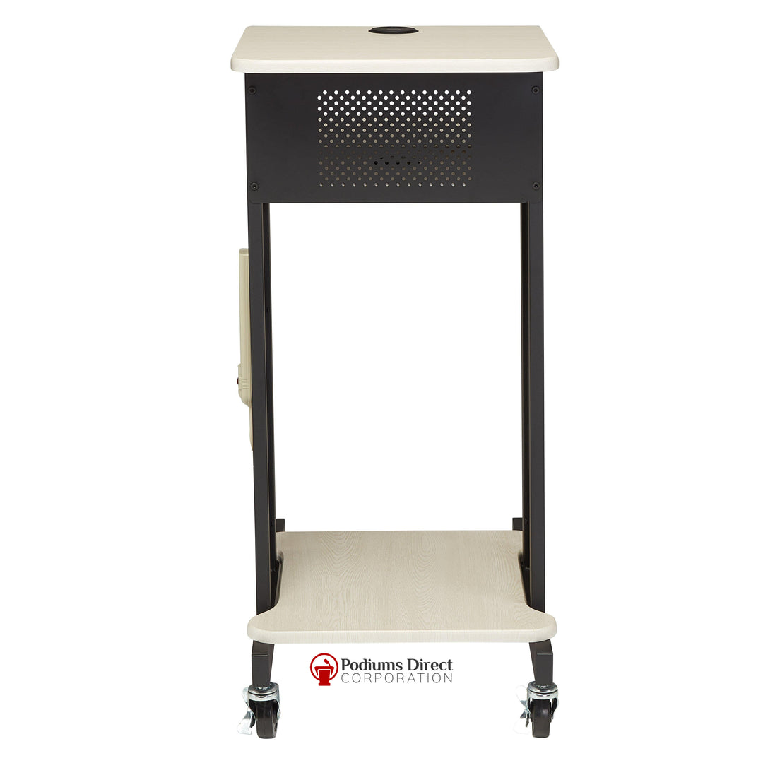 Presentation AV Cart PRC200 Oklahoma Sound-Back View-Presentation AV Tablet Laptop Carts and Plasma LCD Stands-Podiums Direct