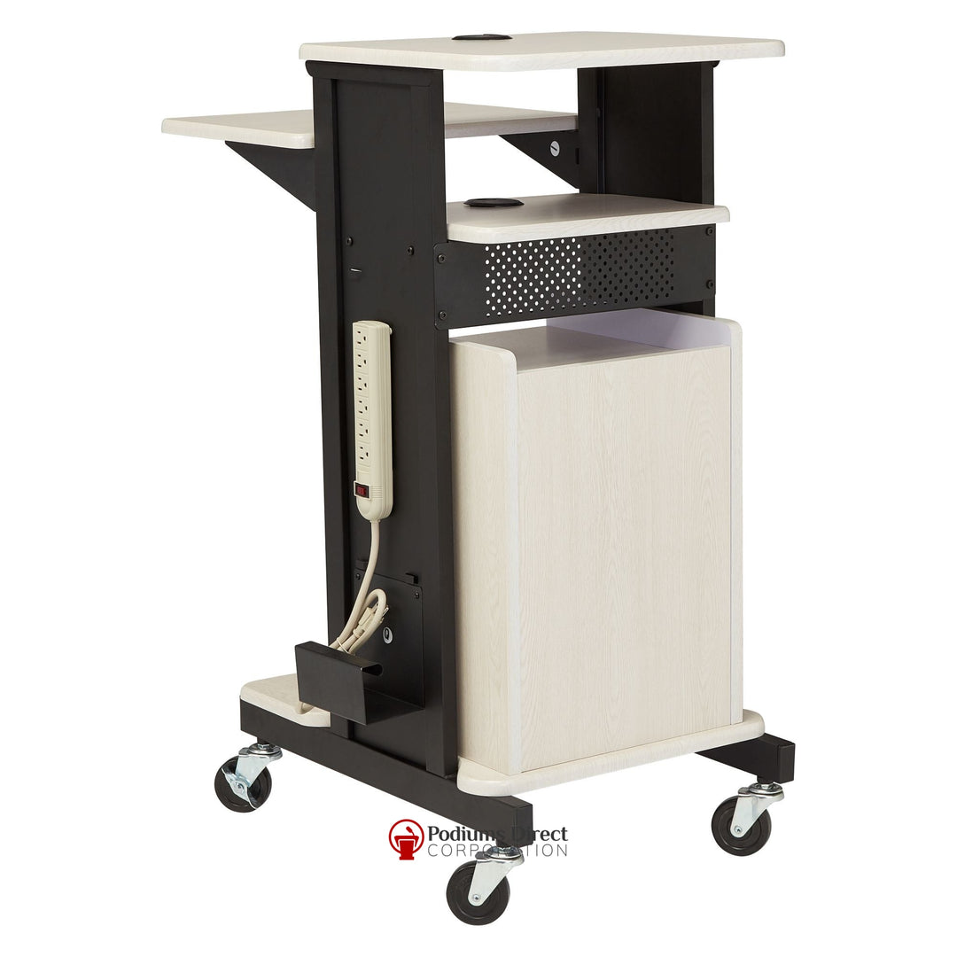 Presentation AV Cart PRC250 Oklahoma Sound Premium Plus-Front View-Presentation AV Tablet Laptop Carts and Plasma LCD Stands-Podiums Direct