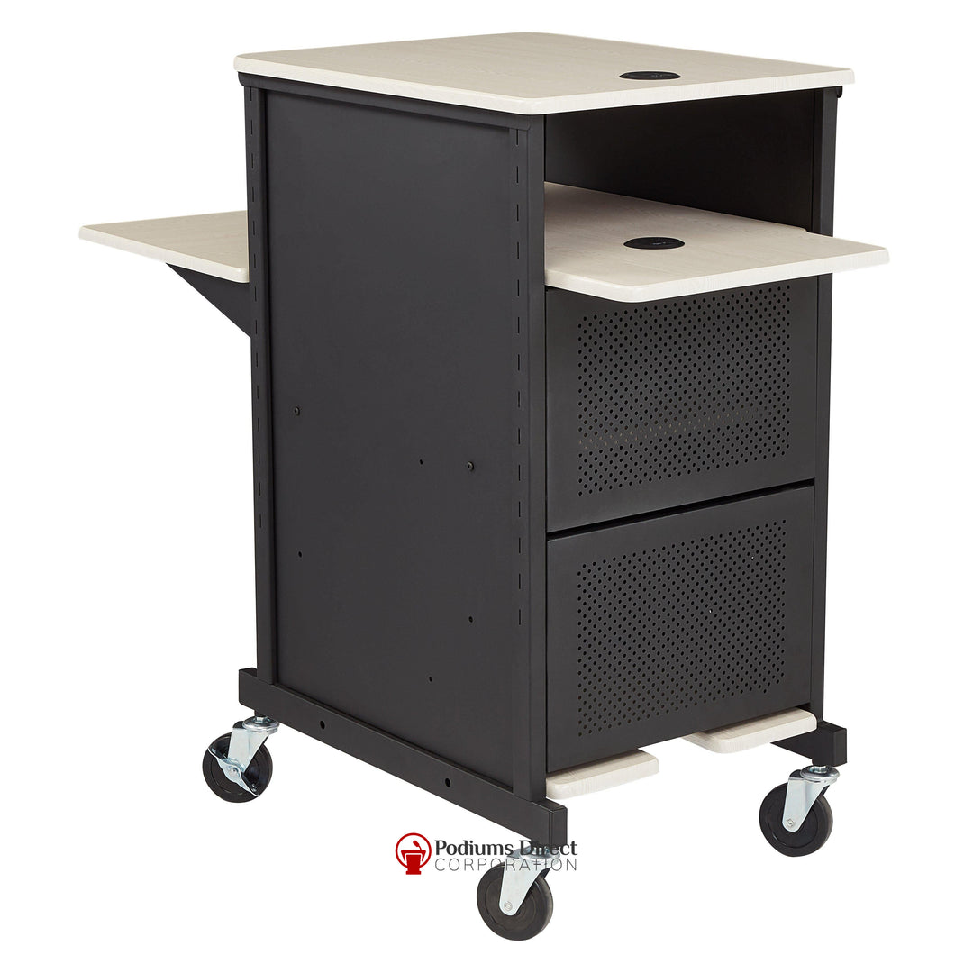 Presentation AV Cart PRC400 Oklahoma Sound Jumbo-Front View-Presentation AV Tablet Laptop Carts and Plasma LCD Stands-Podiums Direct