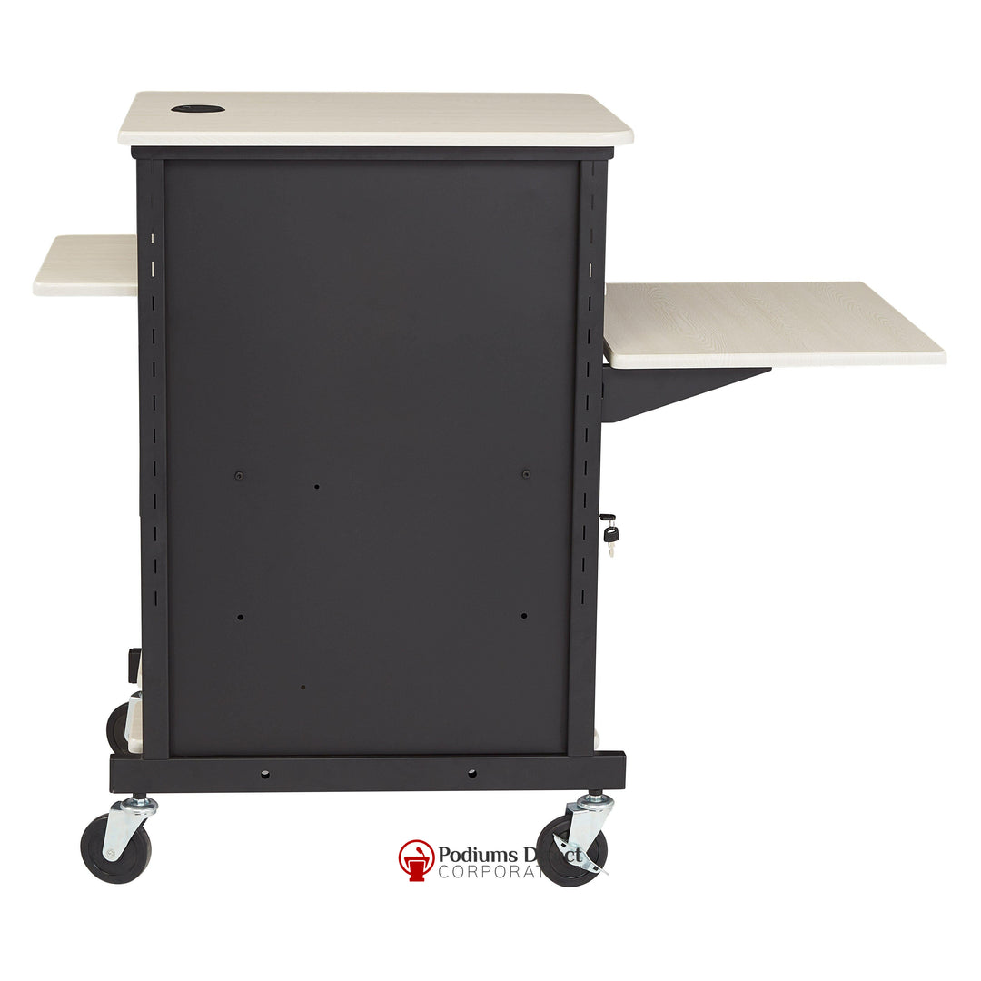 Presentation AV Cart PRC400 Oklahoma Sound Jumbo-Side View-Presentation AV Tablet Laptop Carts and Plasma LCD Stands-Podiums Direct