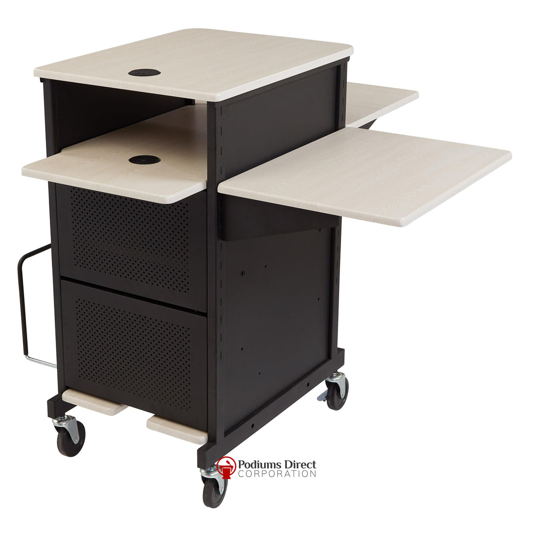 Presentation AV Cart PRC450 Oklahoma Sound Jumbo Plus-Front View-Presentation AV Tablet Laptop Carts and Plasma LCD Stands-Podiums Direct