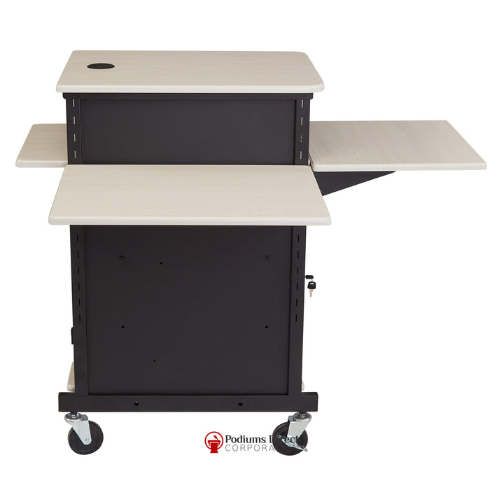 Presentation AV Cart PRC450 Oklahoma Sound Jumbo Plus-Side Shelf-Presentation AV Tablet Laptop Carts and Plasma LCD Stands-Podiums Direct