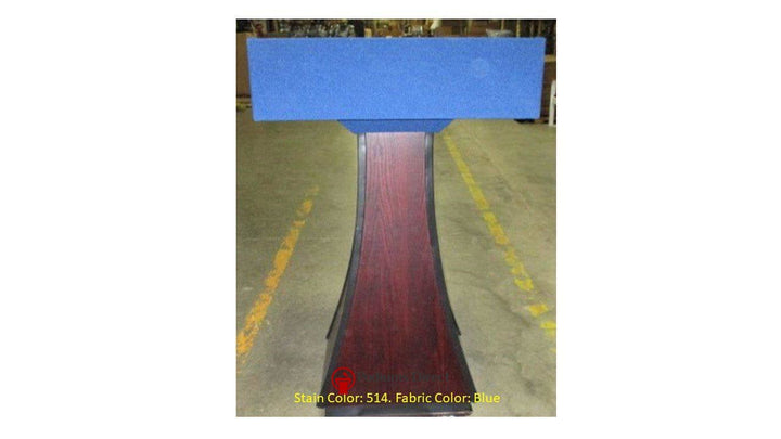 Handcrafted Solid Hardwood Lectern PD Presidential Non-Sound-Front View 514 Blue-Handcrafted Solid Hardwood Pulpits, Podiums and Lecterns-Podiums Direct