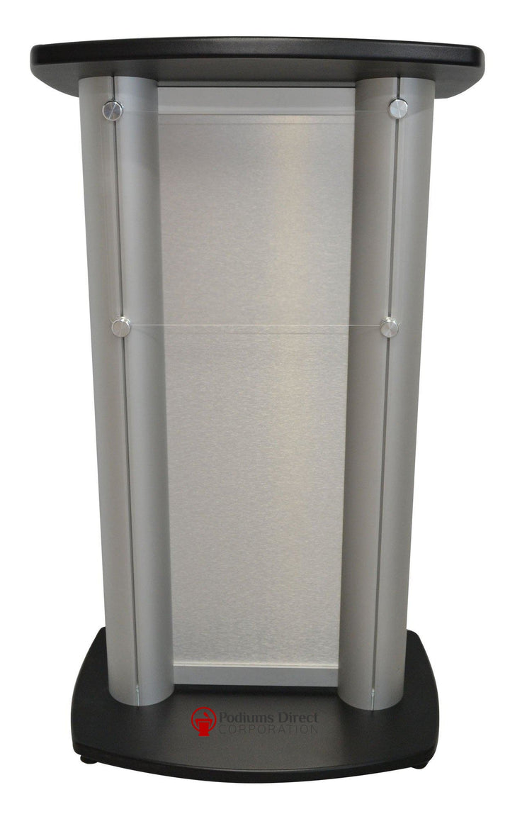 Contemporary Lectern and Podium CS1 Aluminum Lectern-Front-Contemporary Lecterns and Podiums-Podiums Direct