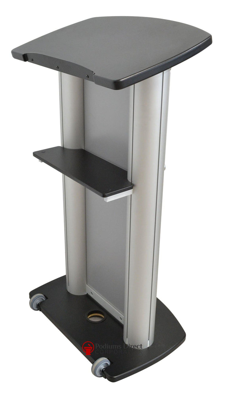 Contemporary Lectern and Podium CS1 Aluminum Lectern-Back Angle-Contemporary Lecterns and Podiums-Podiums Direct