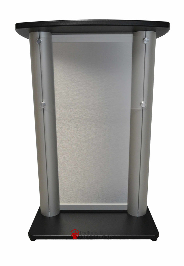 Contemporary Lectern and Podium CS2 Aluminum Lectern-Front-Contemporary Lecterns and Podiums-Podiums Direct