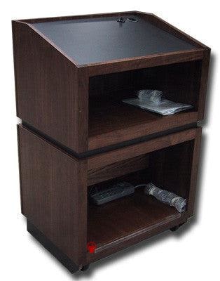 Handcrafted Solid Hardwood Lectern Landmark-Back View-Handcrafted Solid Hardwood Pulpits, Podiums and Lecterns-Podiums Direct