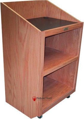 Handcrafted Solid Hardwood Lectern Spartan-Side/Back View-Handcrafted Solid Hardwood Pulpits, Podiums and Lecterns-Podiums Direct