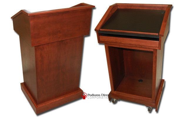 Handcrafted Solid Hardwood Lectern Conquest-Handcrafted Solid Hardwood Pulpits, Podiums and Lecterns-Podiums Direct