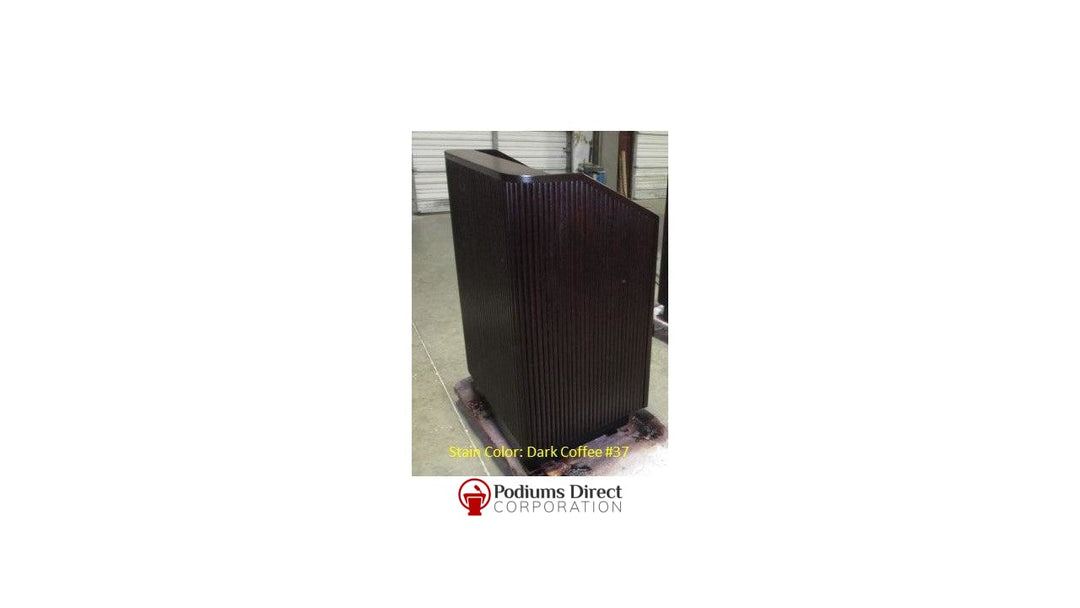 Handcrafted Solid Hardwood Lectern Providence-Side 2 Dark Coffee #37-Handcrafted Solid Hardwood Pulpits, Podiums and Lecterns-Podiums Direct