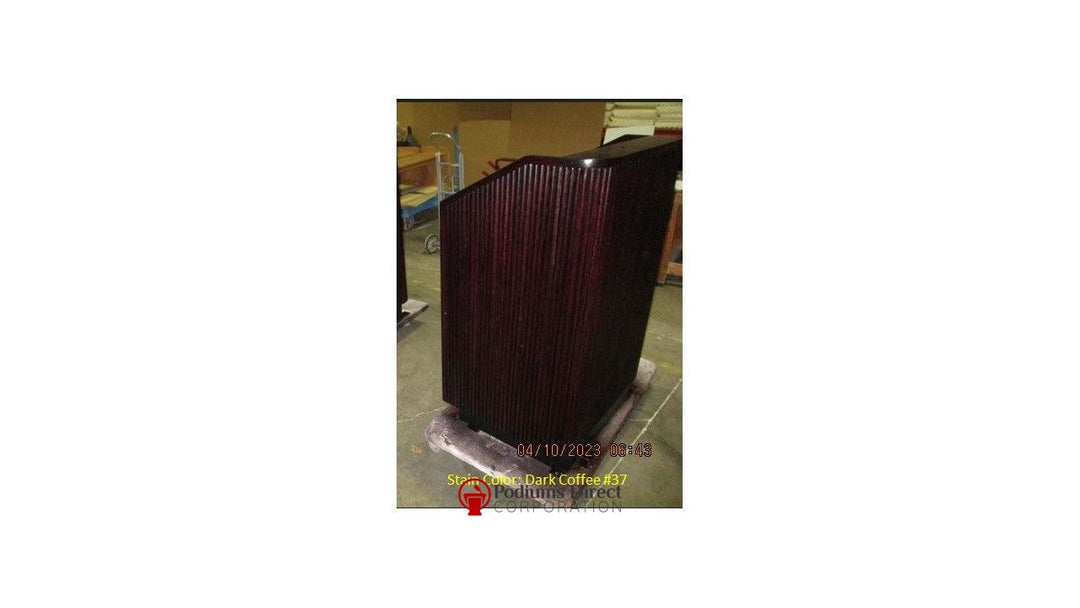 Handcrafted Solid Hardwood Lectern Providence-Side Dark Coffee #37-Handcrafted Solid Hardwood Pulpits, Podiums and Lecterns-Podiums Direct