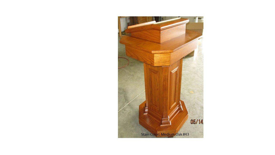 Church Wood Pulpit Pedestal TSP-180-Side View 2-Church Solid Wood Pulpits, Podiums and Lecterns-Podiums Direct