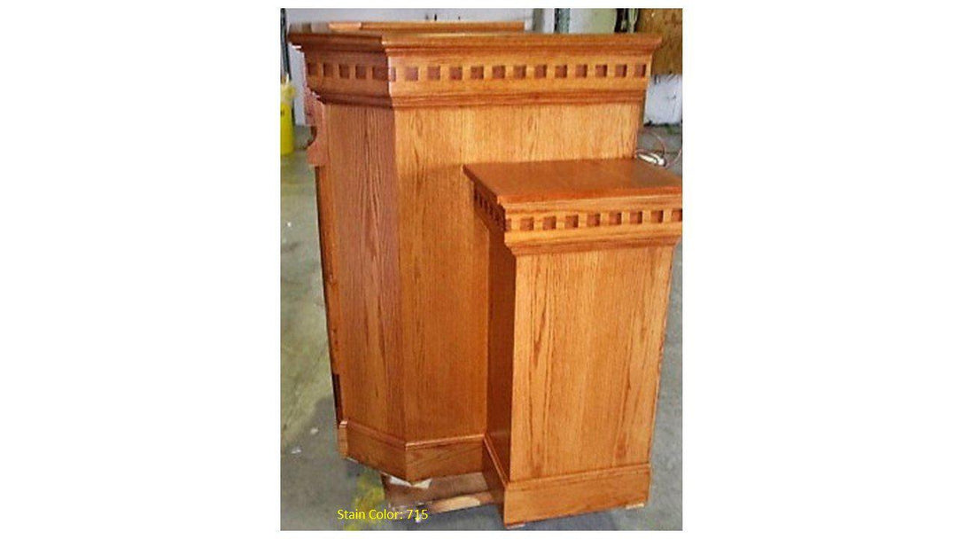 Church Wood Pulpit Wing NO 900W-Side-Church Solid Wood Pulpits, Podiums and Lecterns-Podiums Direct