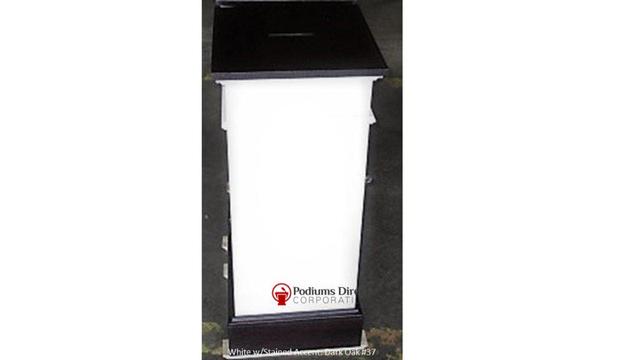 Tithe Box NO 80 Tithe/Prayer Box-Front  Dark Oak 37-Tithe Boxes, Baptismal Font, Flower Stands, and Offering Tables-Podiums Direct