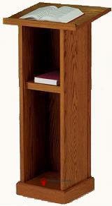 Portable Presentation Lectern T-40 Speaker Stand-Back View-Portable Presentation Lecterns-Podiums Direct
