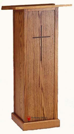 Portable Presentation Lectern T-40 Speaker Stand-With Cross-Portable Presentation Lecterns-Podiums Direct