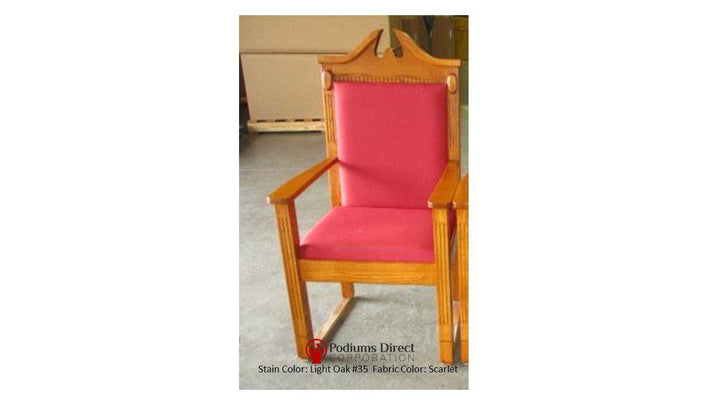Clergy Church Chair TPC-296S/NO 8200 Series 48" Height Side Pulpit Chair-Front Scarlet-Clergy Church Chairs-Podiums Direct