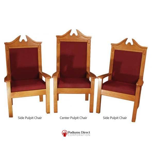 Church Pulpit Set TSP-120-TPC-296 Chairs-Pulpit Sets-Podiums Direct